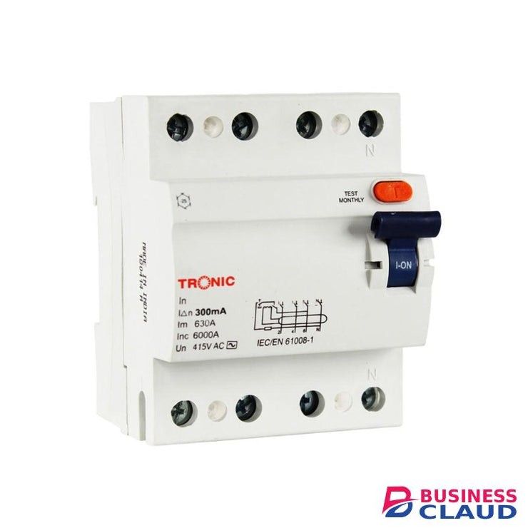 Tronic MC RC06 100Amps RCCB Four Pole