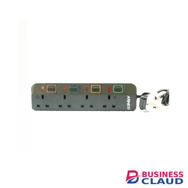 Armco AEE-4WAYB – 4 Way Extension Socket with Surge Protection