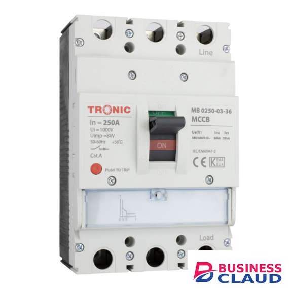 Tronic MB 0250-03-36 SGM6 250A 3P 36KA 250L MCCB Breaker