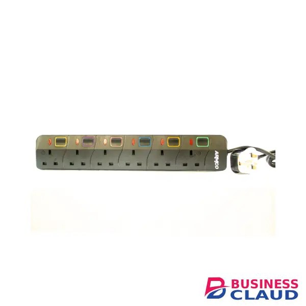 Armco AEE-6WAYB – 6 Way Extension Socket