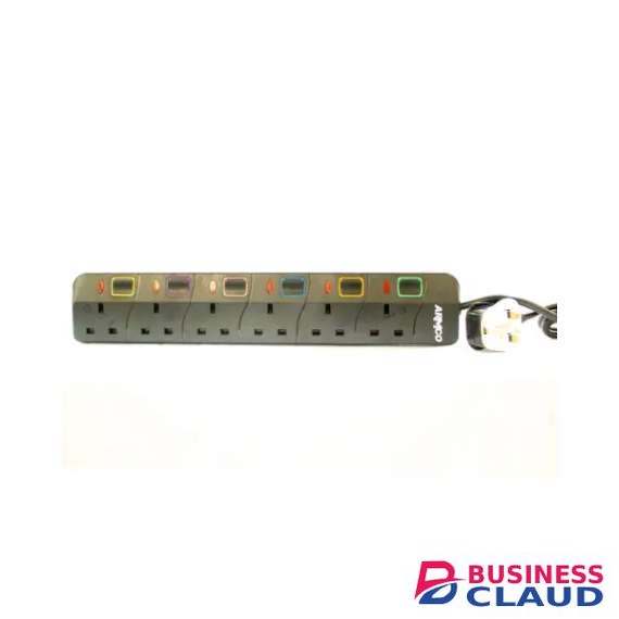 Armco AEE-6WAYB – 6 Way Extension Socket