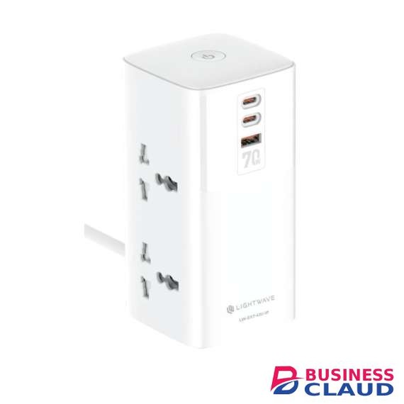 Lightwave LW-EXT-43U 4 Port Power Extension with 4 USB Ports