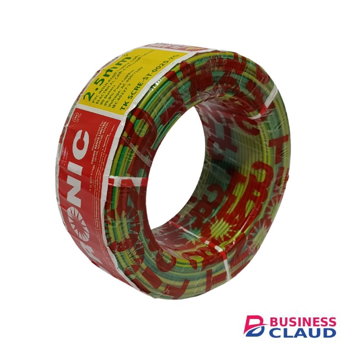 Tronic TK SCRE-ST-0025-YG Stranded 2.5mm Yellow/Green Single Core Cable