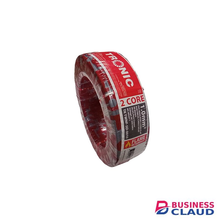 Tronic TK TWNF-SD-0010 2 core 1.0mm PVC Insulated Flat Electrical Cable Solid