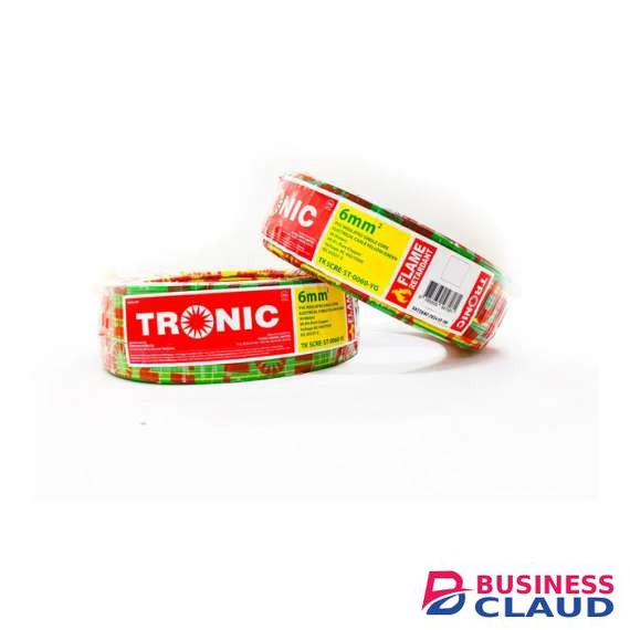 Tronic TK SCRE-ST-0060-YG 6.0mm Yellow/Green Single Core Cable