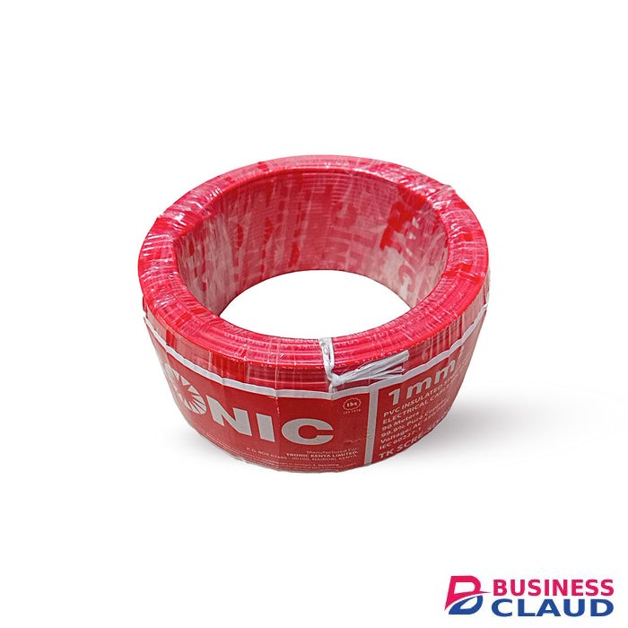 Tronic TK SCRE-SD-0010-RD 90M Red PVC Insulated Single Core Electrical Cable