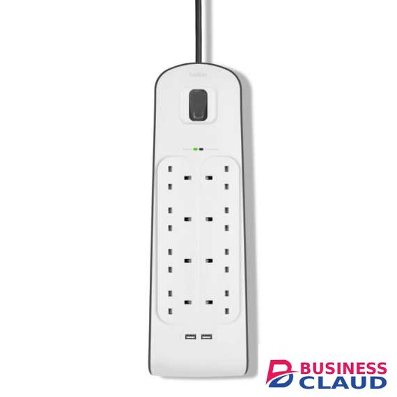 Belkin 2.4 Amp USB Charging 8 Way Surge Protector Extension Cable