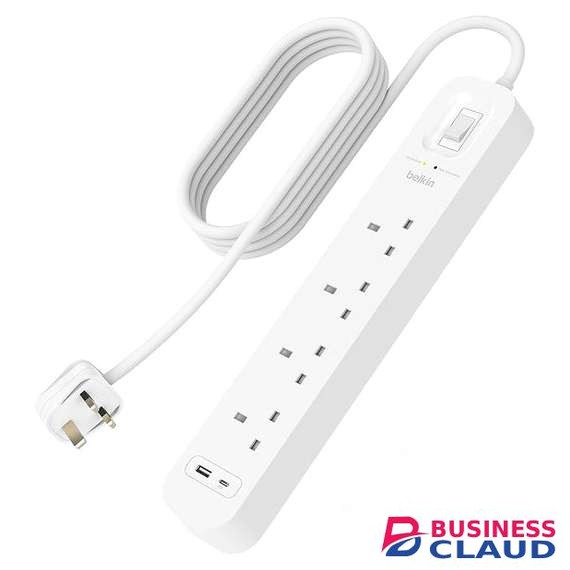 Belkin SRB001ar2M 4-Outlet Surge Protector Extension Cable