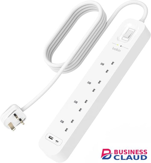 Belkin SRB001ar2M 4-Outlet Surge Protector Extension Cable