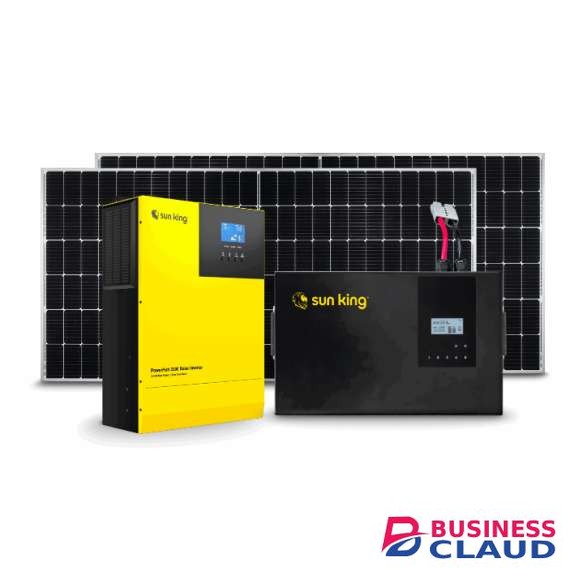 Sun king Power Hub 3300 Core 3.3 kW Inverter - 2.5 kWh battery - 1.8 kWp Solar Inverter System
