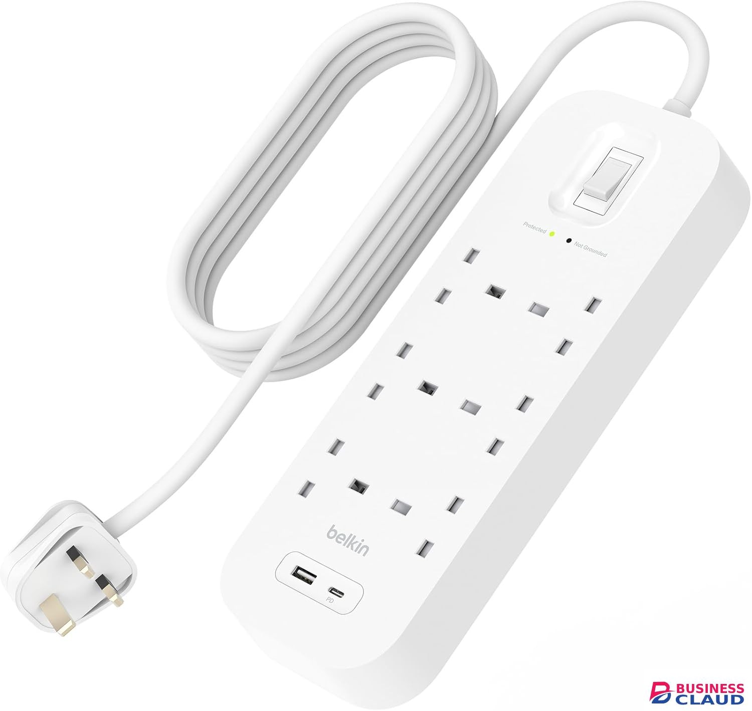 Belkin 6 Way Surge Protector Extension Cable