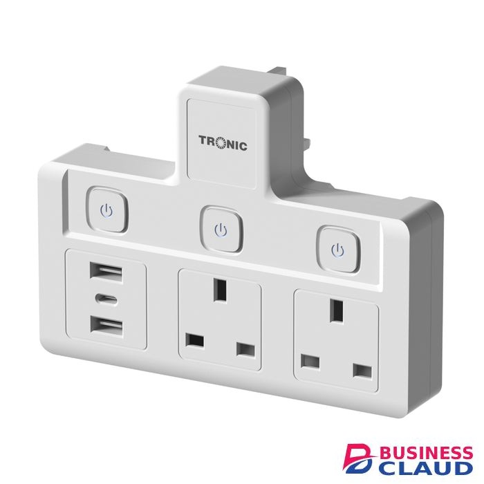 Tronic EC 7232-UB-BS 13A 3-Gang UK Socket Adaptor