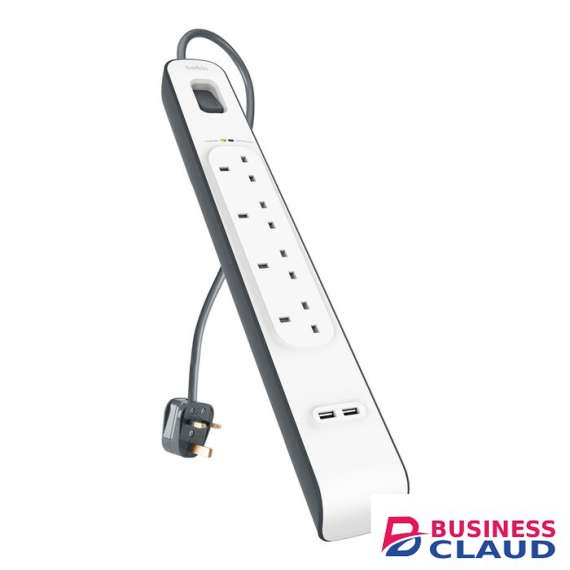 Belkin 2.4 Amp USB Charging 4 Way Surge Protector Extension Cable