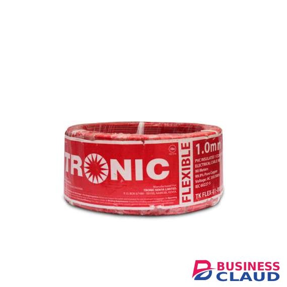 Tronic TK FLEX-01-0010-RD 90M 1.0mm² PVC Insulated, Single Core Flexible Red Electrical Cable