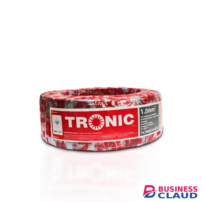Tronic TK TWNE-SD-0010 1.0mm² 90M Twin with Earth Solid Electrical Cable