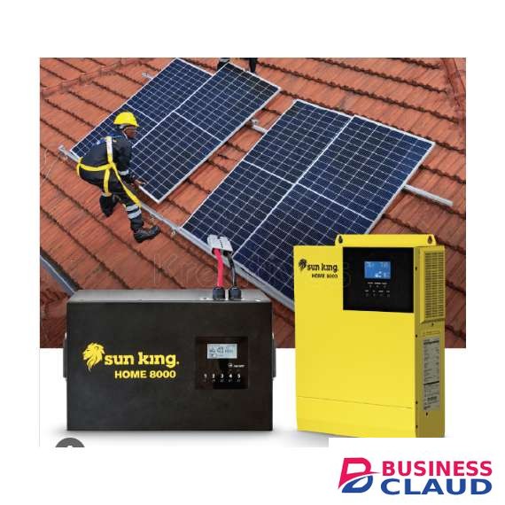 Sun king Home 8000 1.8 kWp 2 kW Inverter - 2.5 kWh battery - 1.8 kWp solar Home System