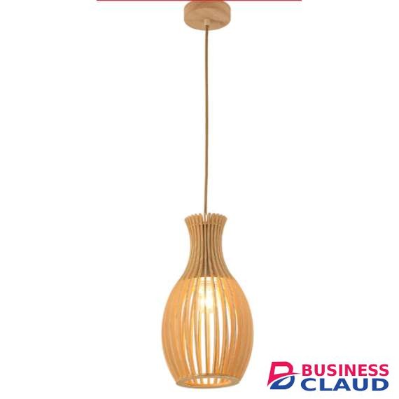 Tronic PL WD25-32 Wood Pendant Lamp – Vase-Shaped Design
