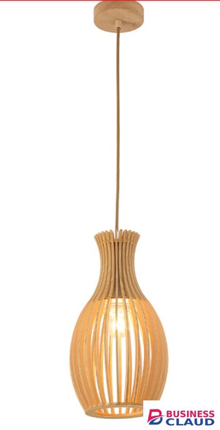 Tronic PL WD25-32 Wood Pendant Lamp – Vase-Shaped Design
