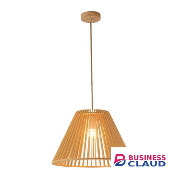 Tronic PL WD25-33 Wood Pendant Lamp – Conical Shade Design