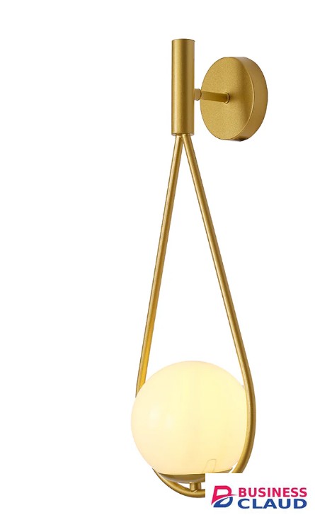 Tronic PL 1166-01-GO Teardrop Glass Accent Golden Finish Wall Light