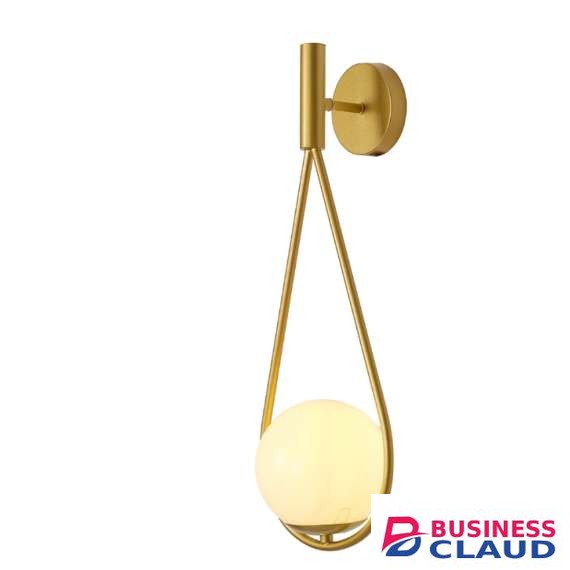 Tronic PL 1166-01-GO Teardrop Glass Accent Golden Finish Wall Light