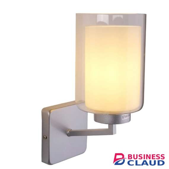 Tronic PL 1149-01-SI Silver Frosted Cylinder Wall Light