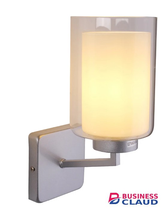 Tronic PL 1149-01-SI Silver Frosted Cylinder Wall Light