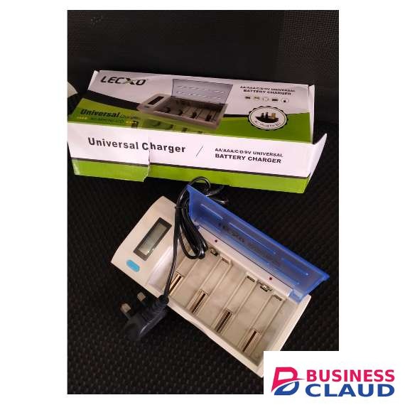 LECXO Universal AA, AAA, C, D, and 9V battery Charger