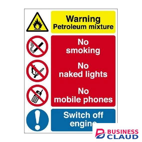 Petrol Station Warning Signs