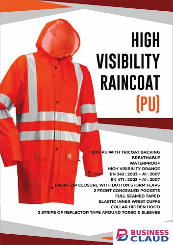 High Visibility Rain Coat(PU)