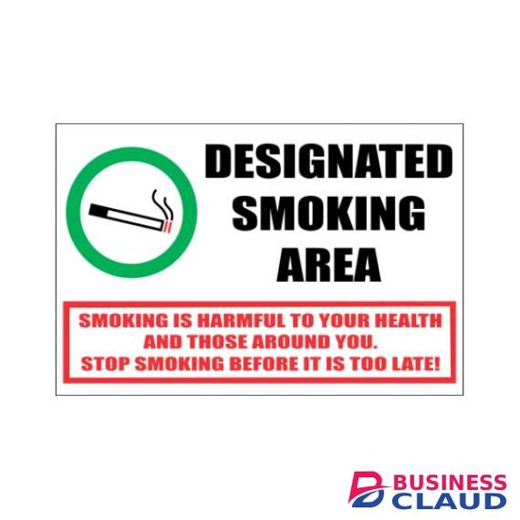 Designated Smoking Area Signage
