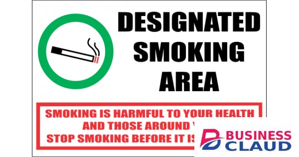 Designated Smoking Area Signage