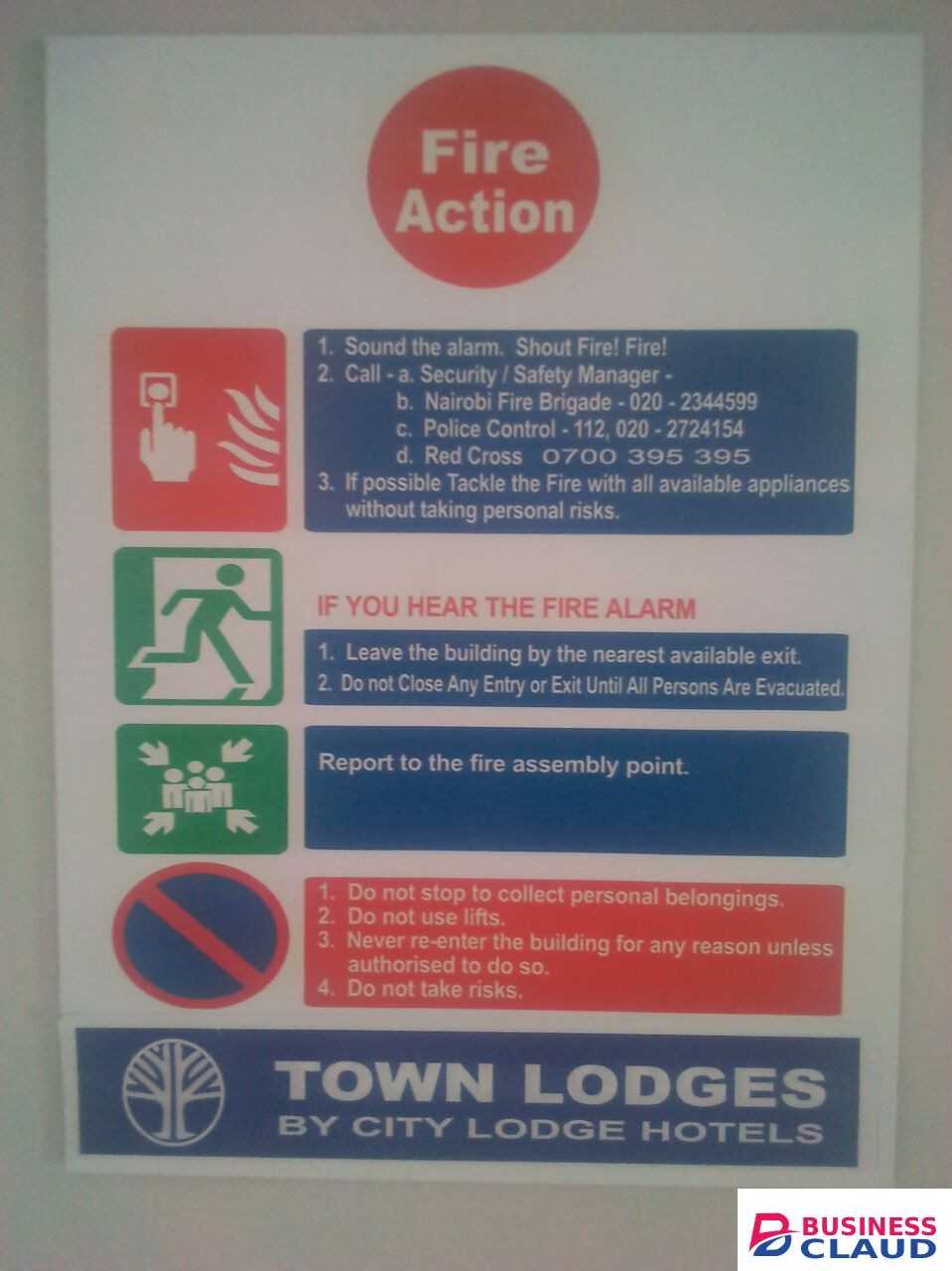 Fire Action Plan Sign