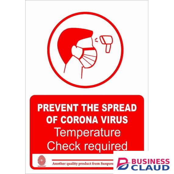 Temperature Check Required Sign