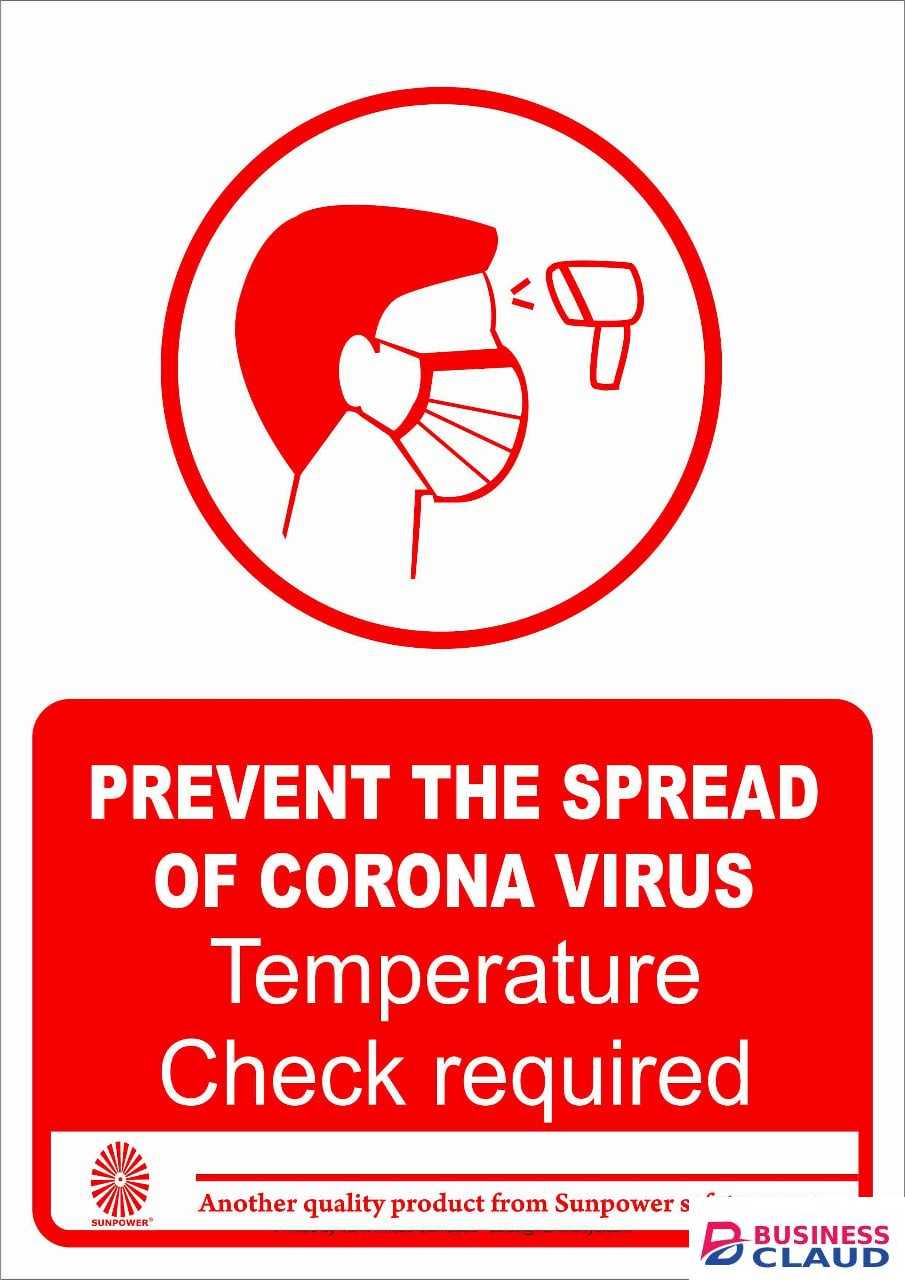 Temperature Check Required Sign