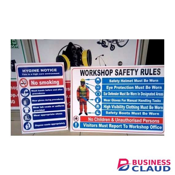 A3 Size Workshop Safety Signage