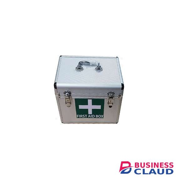 Generic Large Grey Metallic First Aid Box