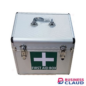 Generic Large Grey Metallic First Aid Box