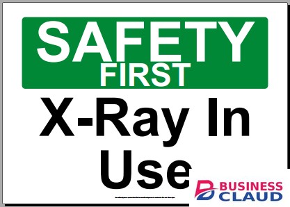 X-rays in use sign