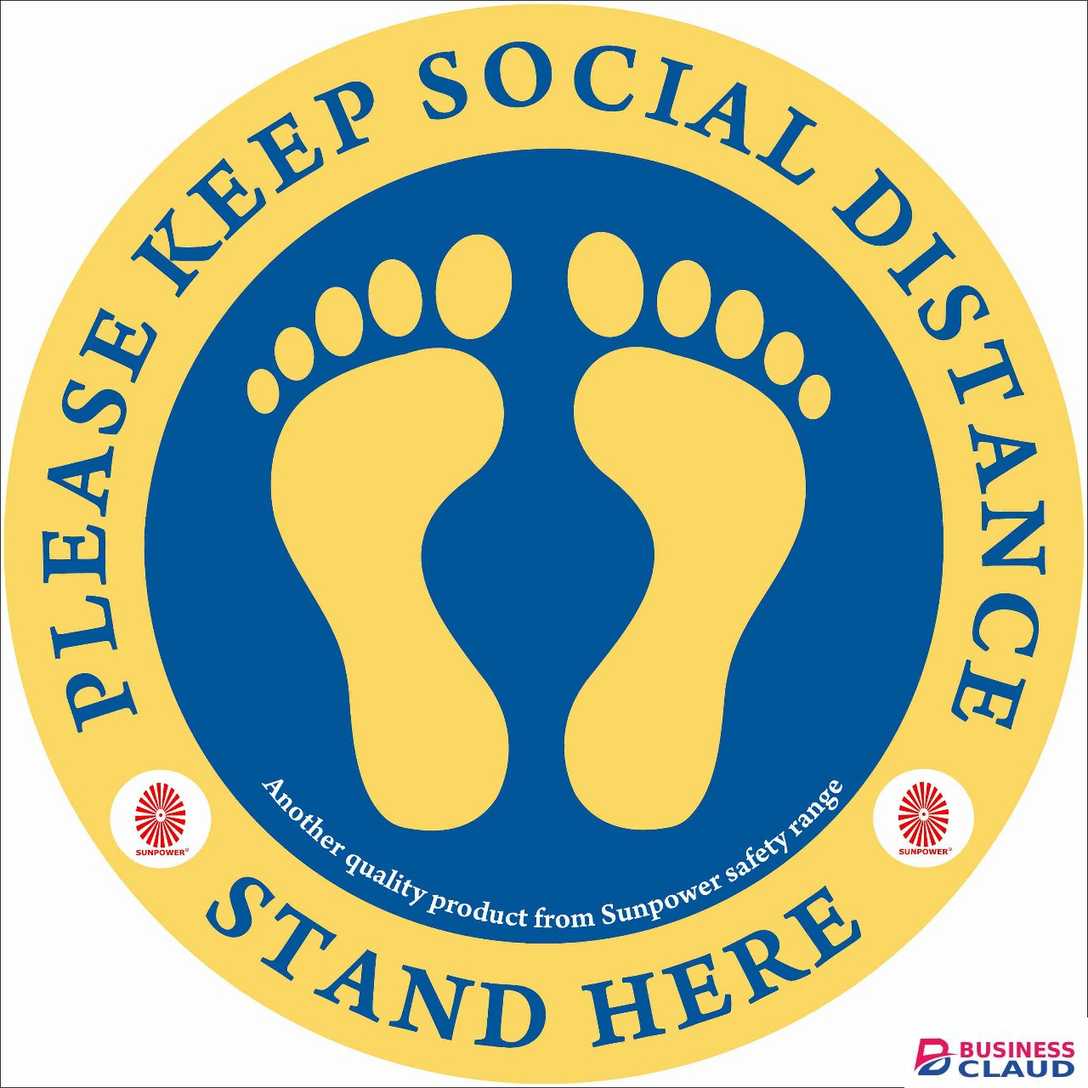 Keep Social Distance Stand Here Sign