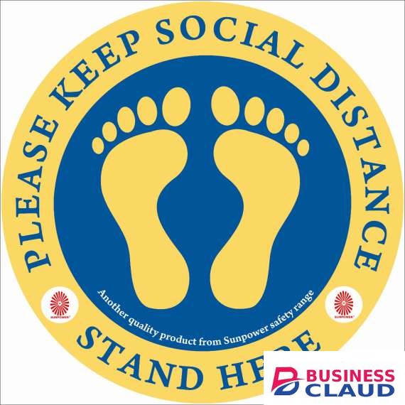 Keep Social Distance Stand Here Sign
