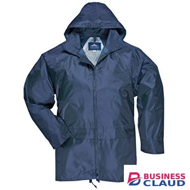 Plain Navy Blue Rain Coat