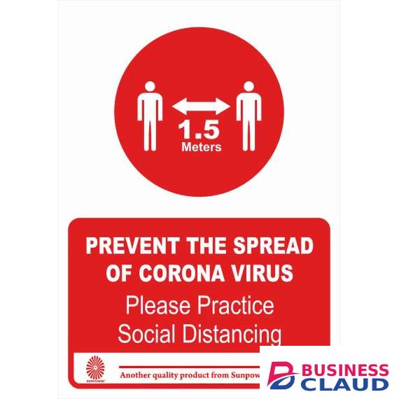 Practice Social Distancing Sign