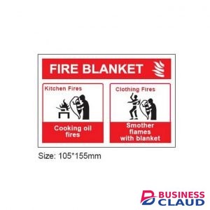 Fire Blanket Instructions for Use Sign