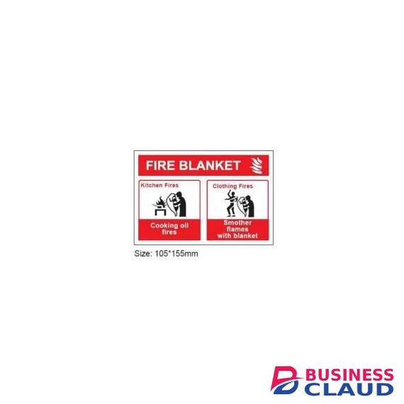 Fire Blanket Instructions for Use Sign