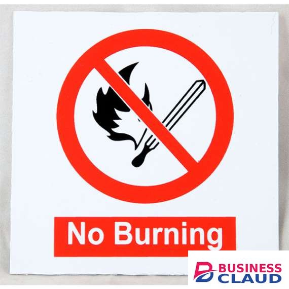 No Burning/ Naked Flame Sign