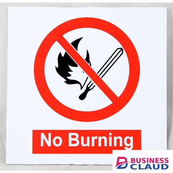 No Burning/ Naked Flame Sign