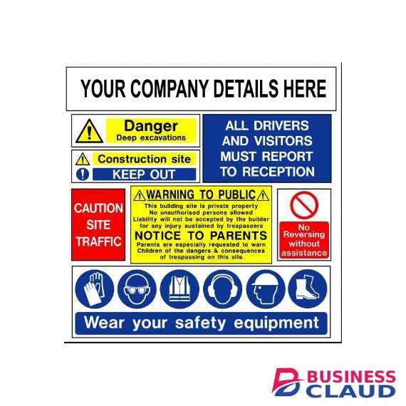 Safety Sign With Company Logo A1 Size
