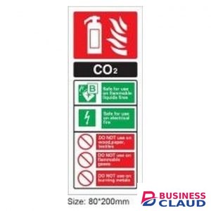 CO2 Fire Extinguisher Instruction Sign