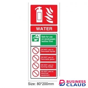 Water Extinguisher Instruction Sign